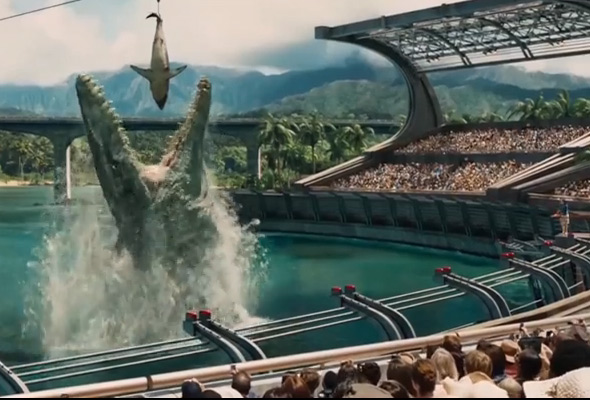 Kinda reminds you of this "Jurassic World" scene, doesn't it