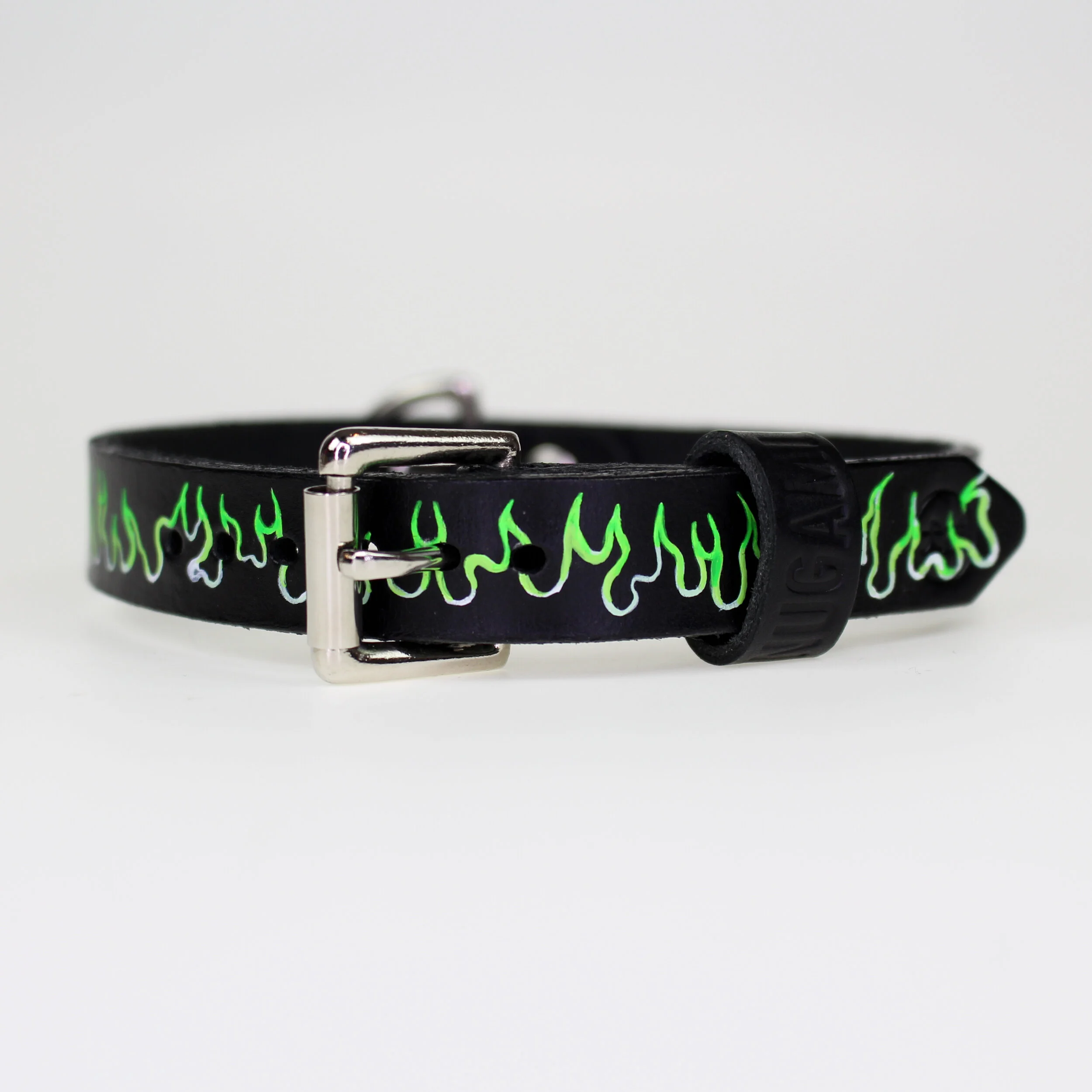 NEON GREEN FLAME COLLAR (20MM)