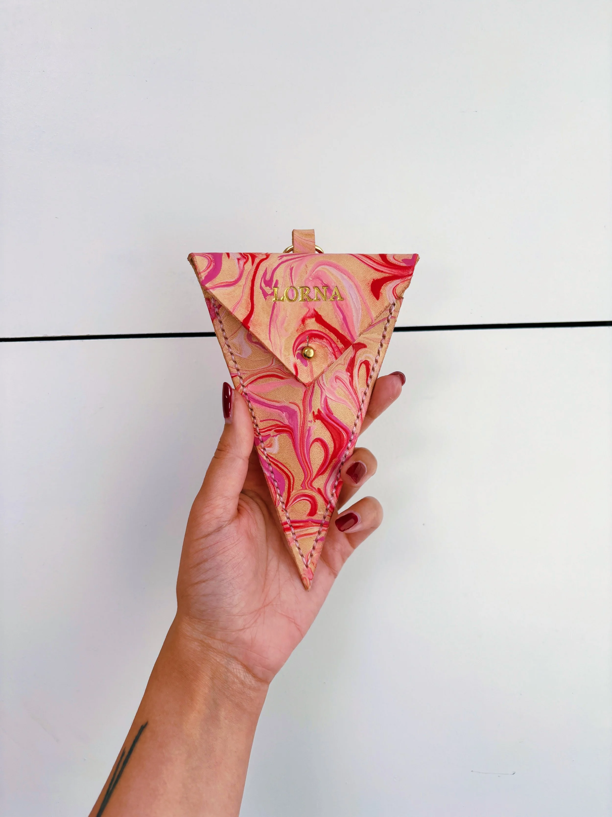 Pink & Red Marble Snips Holder
