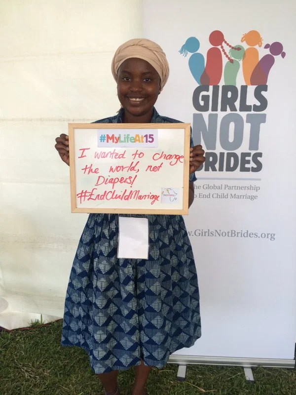 Petra supporting Girls Not Brides #MyLifeAt15 campaign