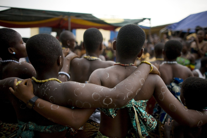 Girls in Ghana perform Drama on challenges of living with hiv (Credit: Plan / Jane Hahn)