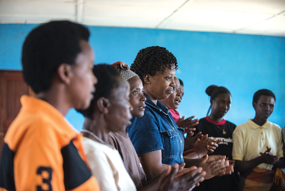 Rwandan women attend support group for survivors of the 1994 genocide (Credit: Crystaline Randazzo for Bread for the World )