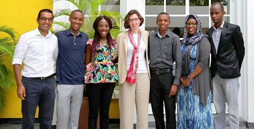 The Youth Advisory Group, alongside Lindsay Cameron and Vel Gnanendra