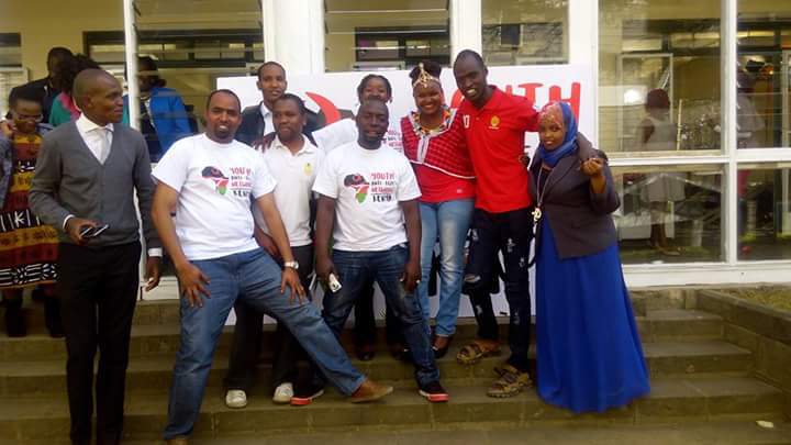 Members of the Kenya Anti-FGM Youth Network celebrating the launch #YouthPower
