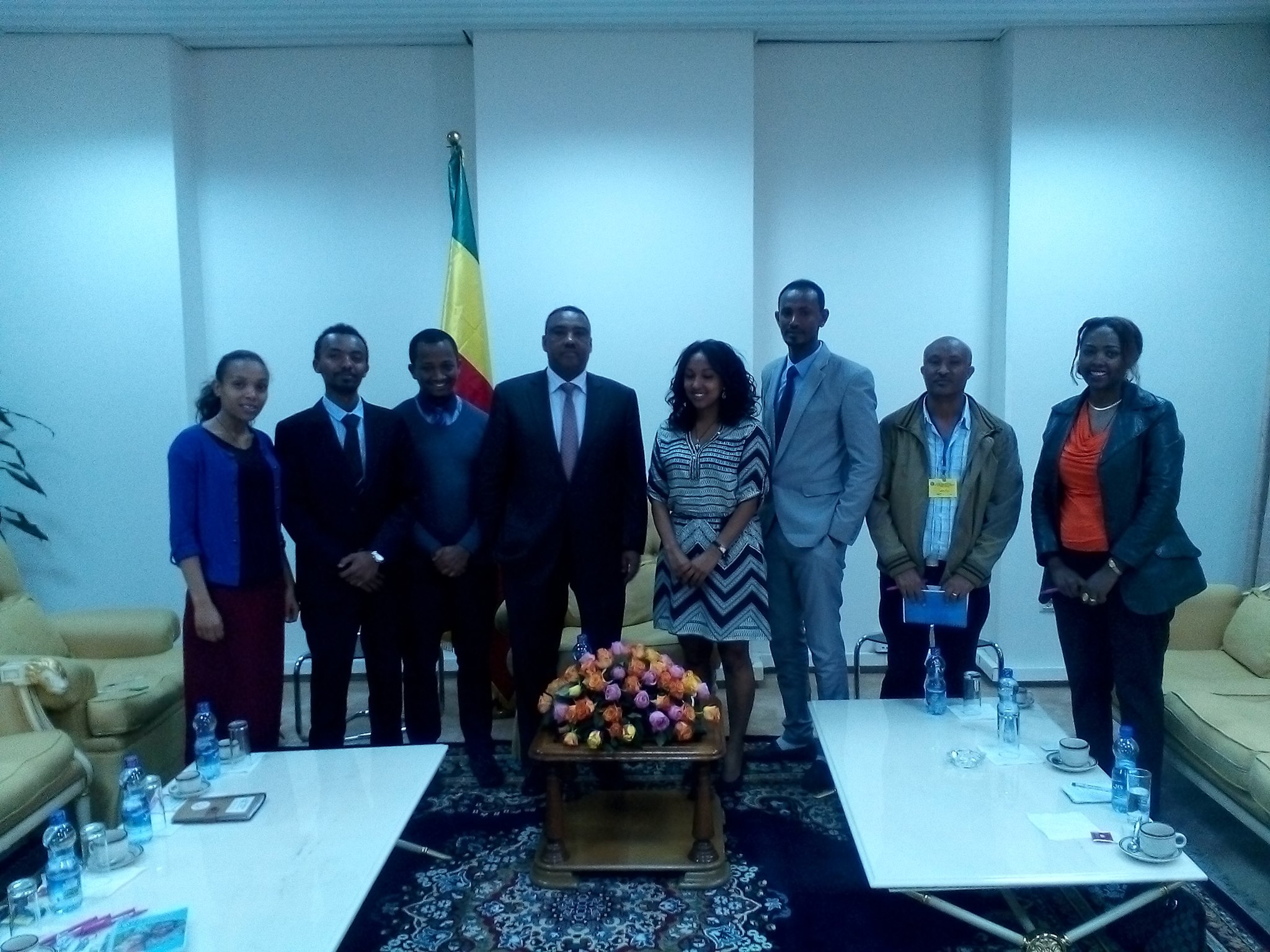 Youth For Change Ethiopia team meeting with Ethiopia's Deputy Prime Minister