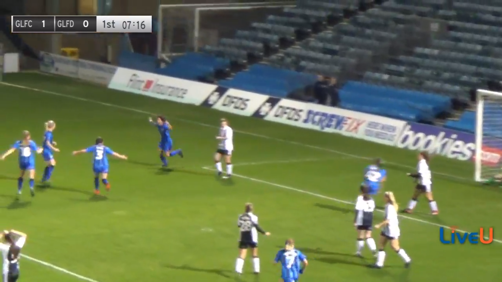 The moment Gillingham took the lead in the Kent FA Women’s Cup Final