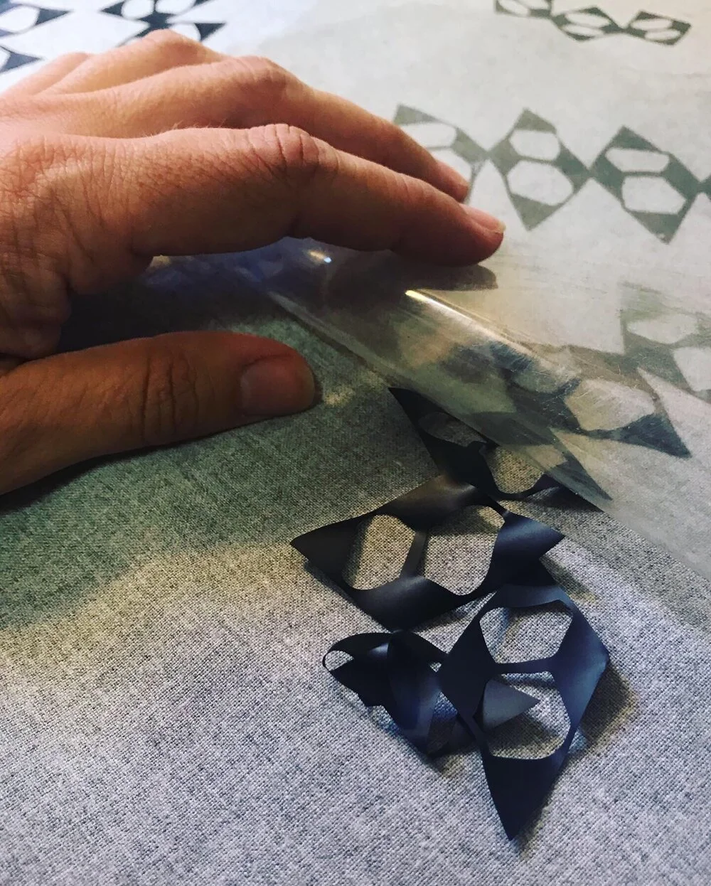 I printed my large kaftan using leftover pieces of my own collections prints