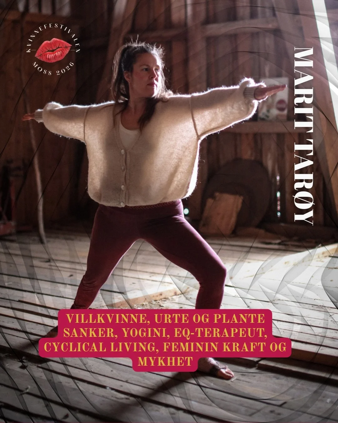 @marittaroy guider oss inn i hennes verden og kunnskap under festivalen, l&oslash;rdag 14 mars!🌹 

#kvinnekraft #kvinnehelse #kvinnefestival #fellesskap