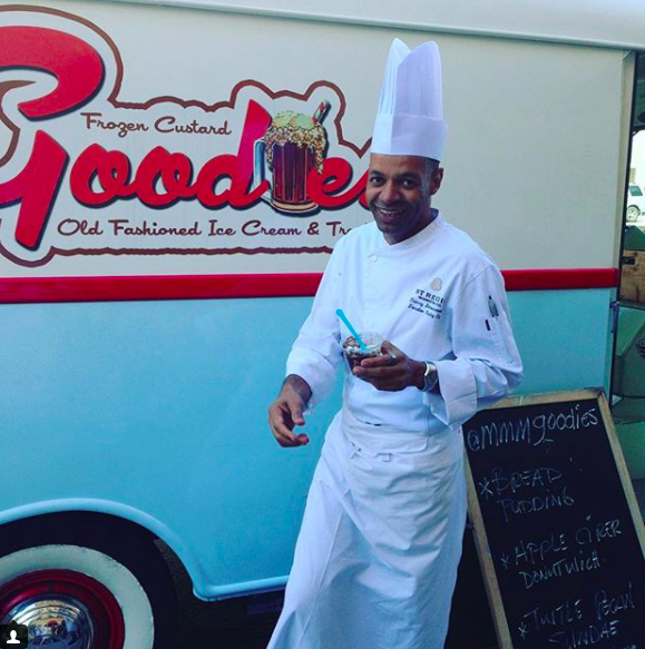 Chef ordering a sundae from Goodies in Washington DC