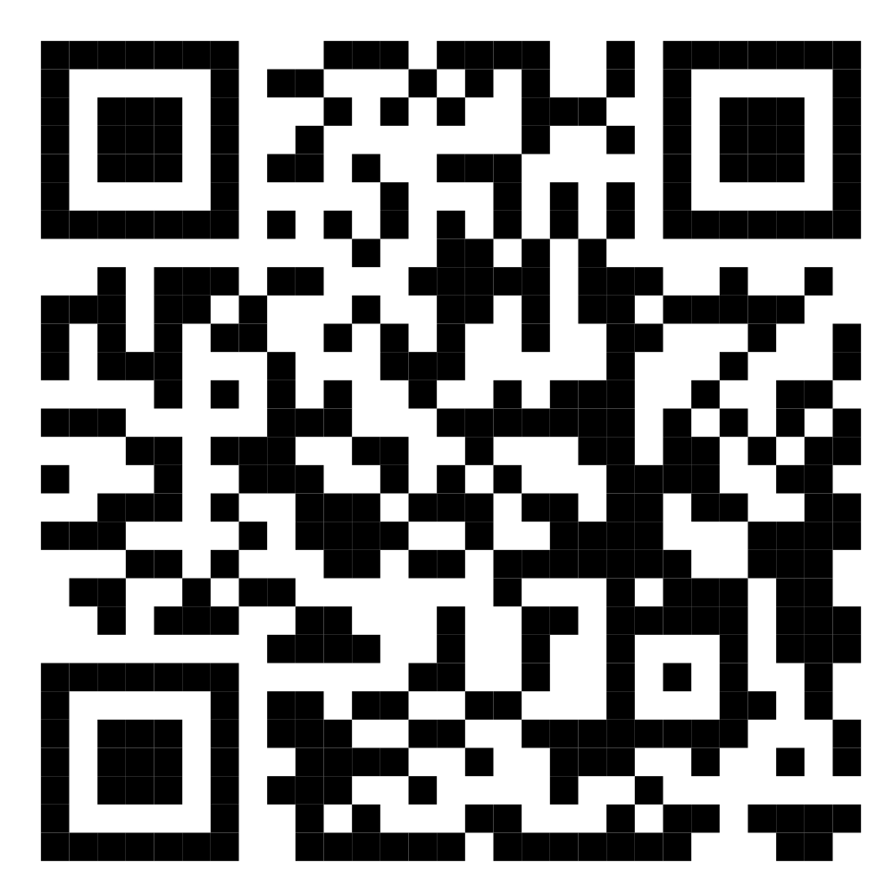 En sort og hvid QR-kode.