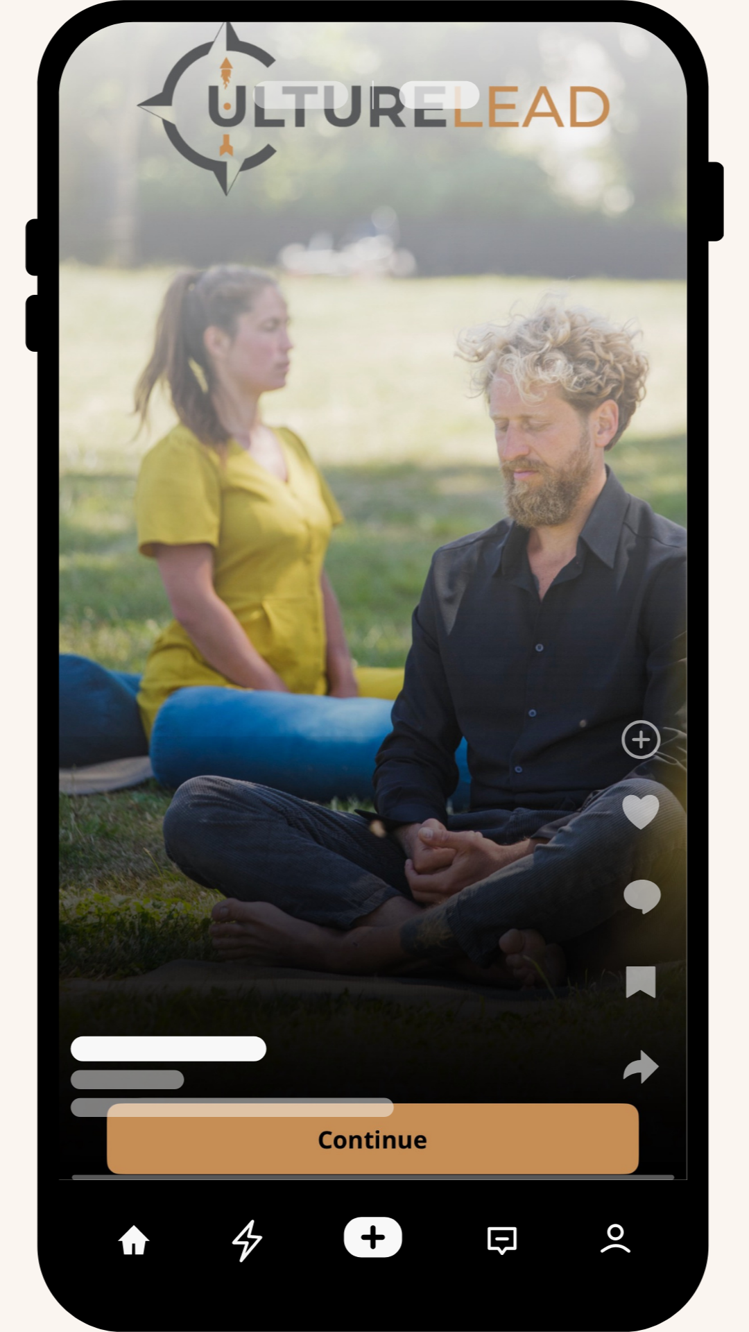 Iphone mockup of the culturelead app