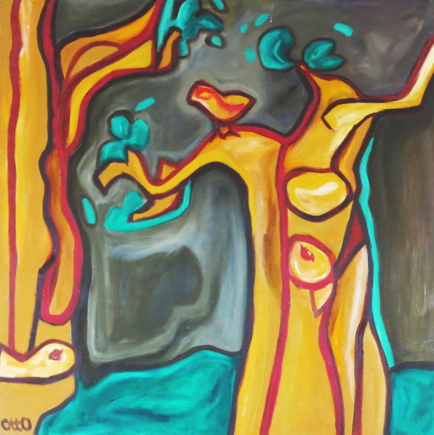 6. Crimson Bark , 2010 (76 x 76 cm)