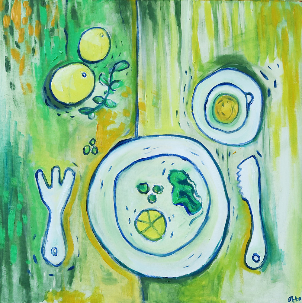 55. Two and Half Lemons , 2016 (50 x 50 x 3.8cm) 