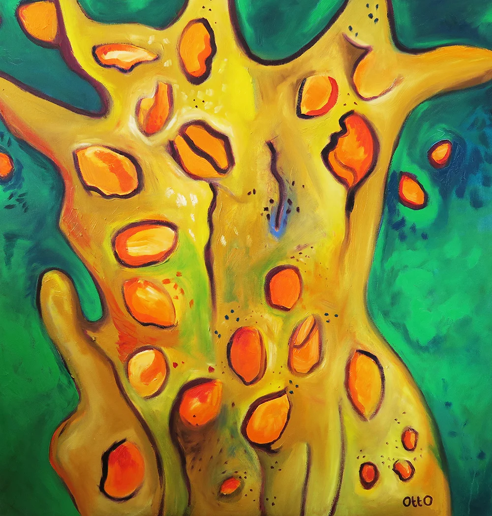 Dancing Green (90x100cm) - Was £900 - Now £300