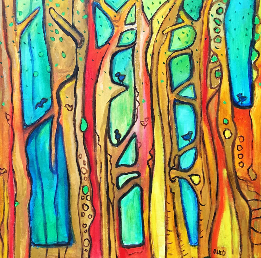 Forest Friends (50x50cm) Was £300 - Now 200