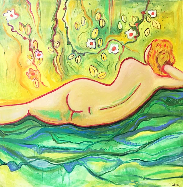 Daisy Chain (102x102cm) - Was £1,200 - Now £600