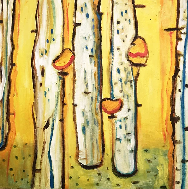 Birches, 2015 (30x30cm) Was £250 - Now £150