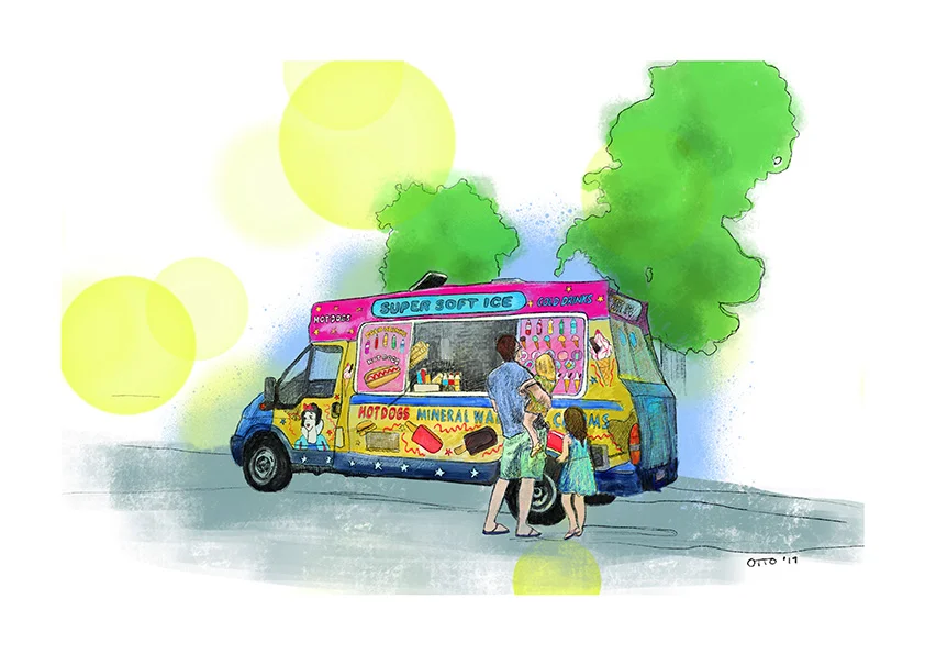 Ice Cream van at Clapham Common