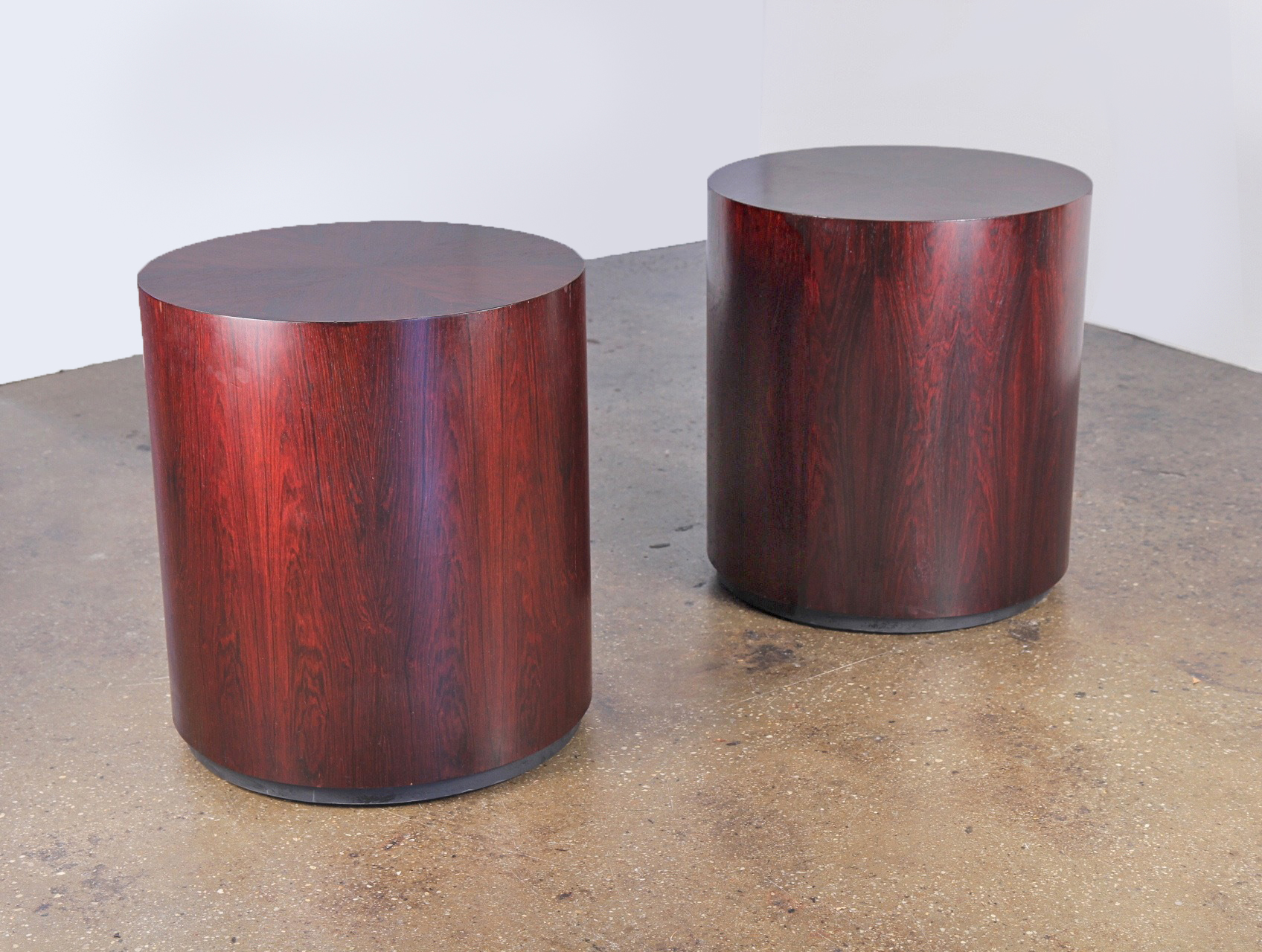 Harvey Probber Rosewood Drum Tables