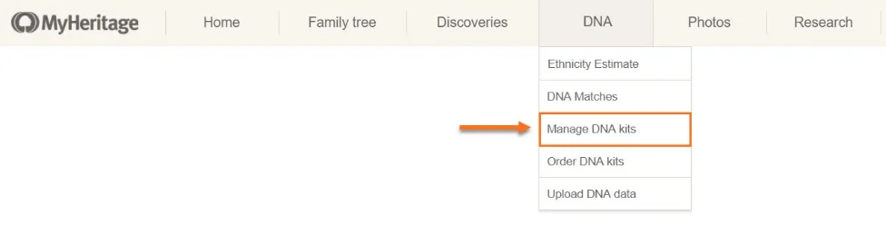 My Heritage DNA raw data download step 1