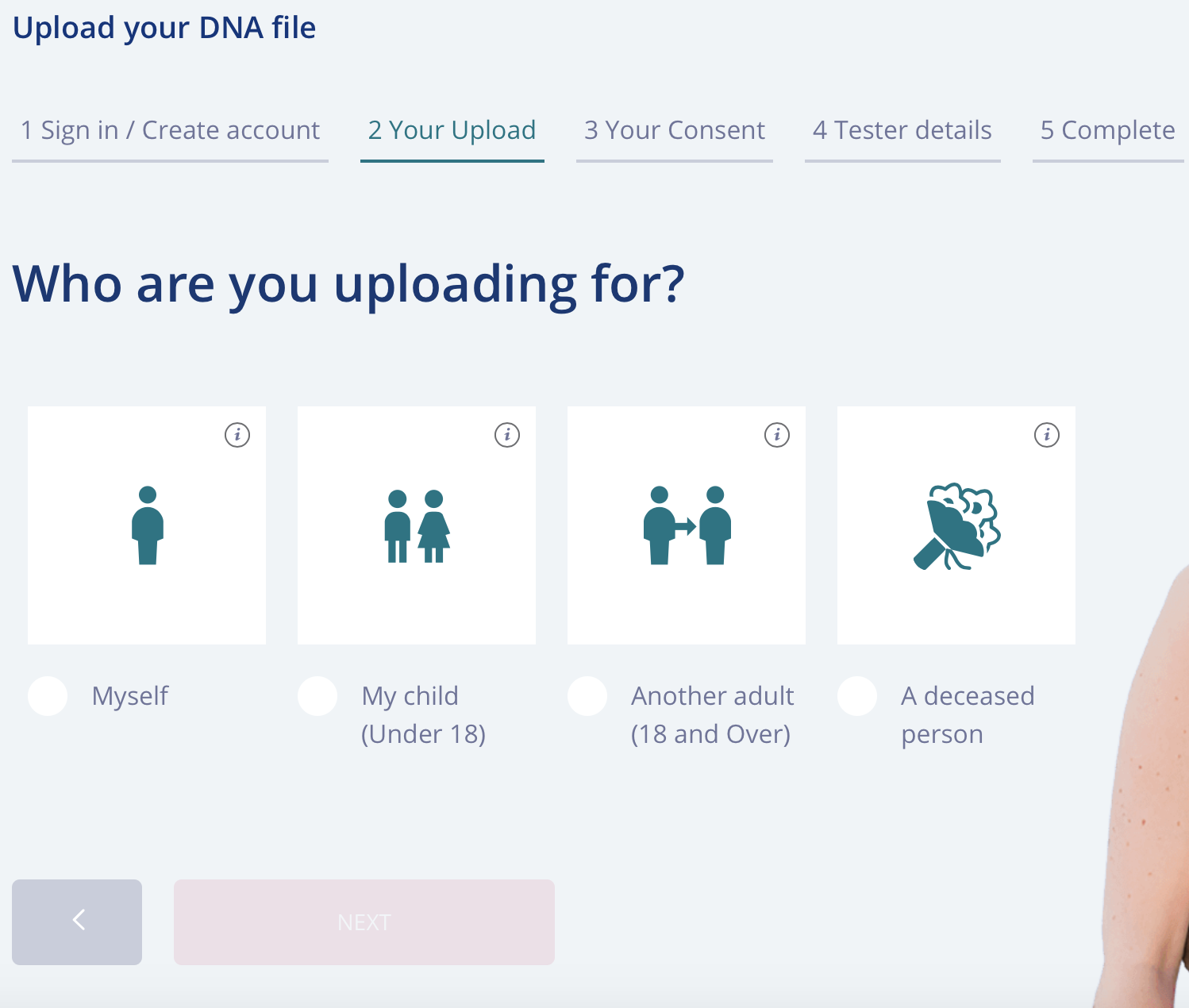 LivingDNA transfer step2