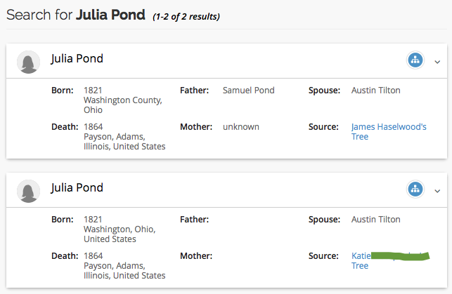 Family Tree DNA Global Search Julia Pond