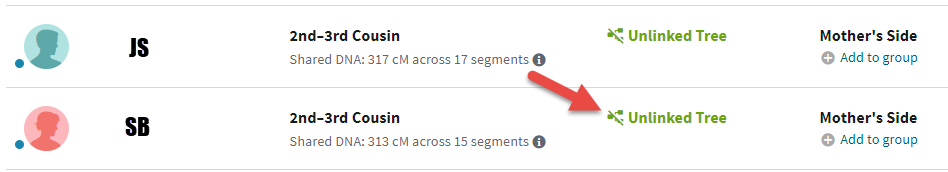 unlinked tree AncestryDNA match.png