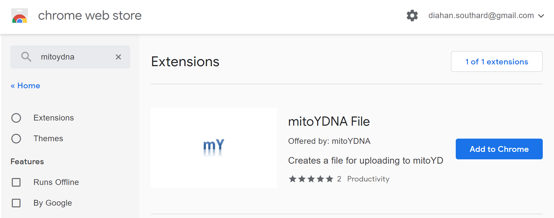 MitoYDNA Chrome store.PNG