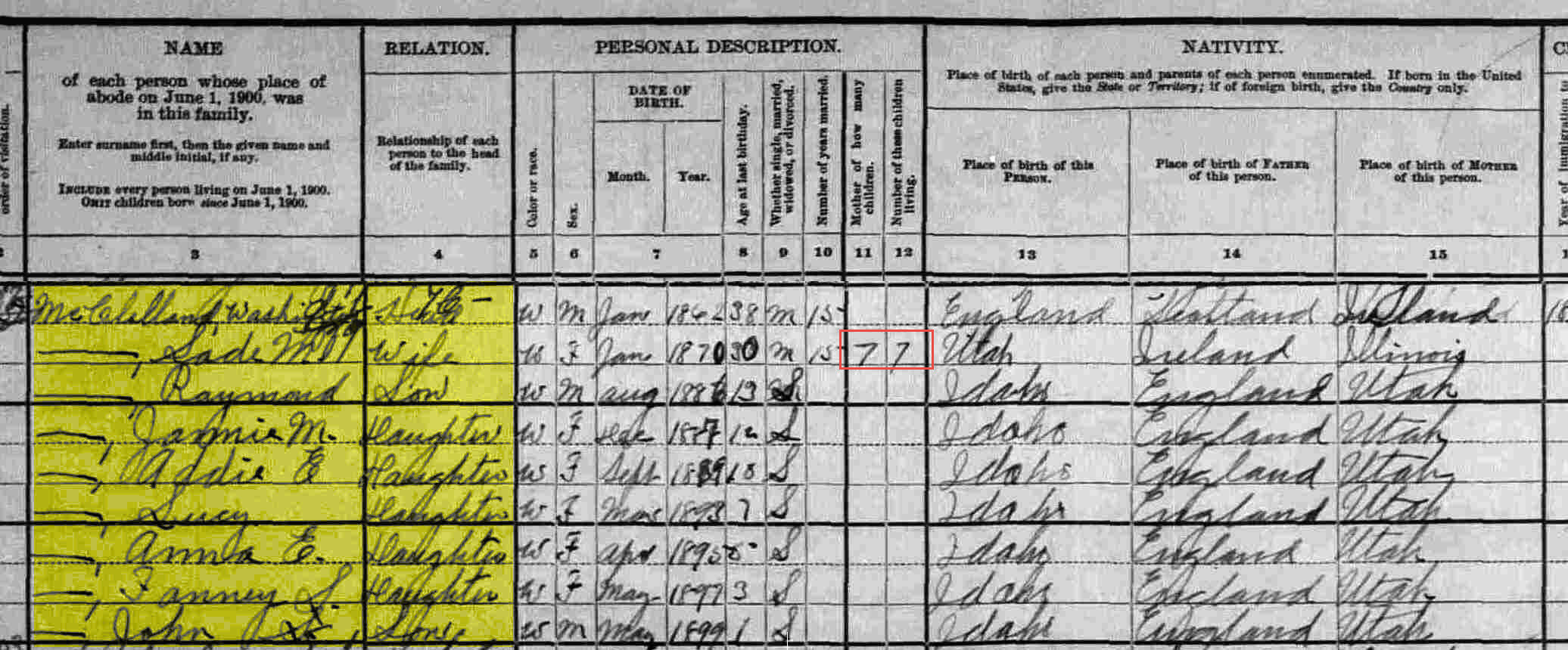 1900 census Washington McClelland.jpg