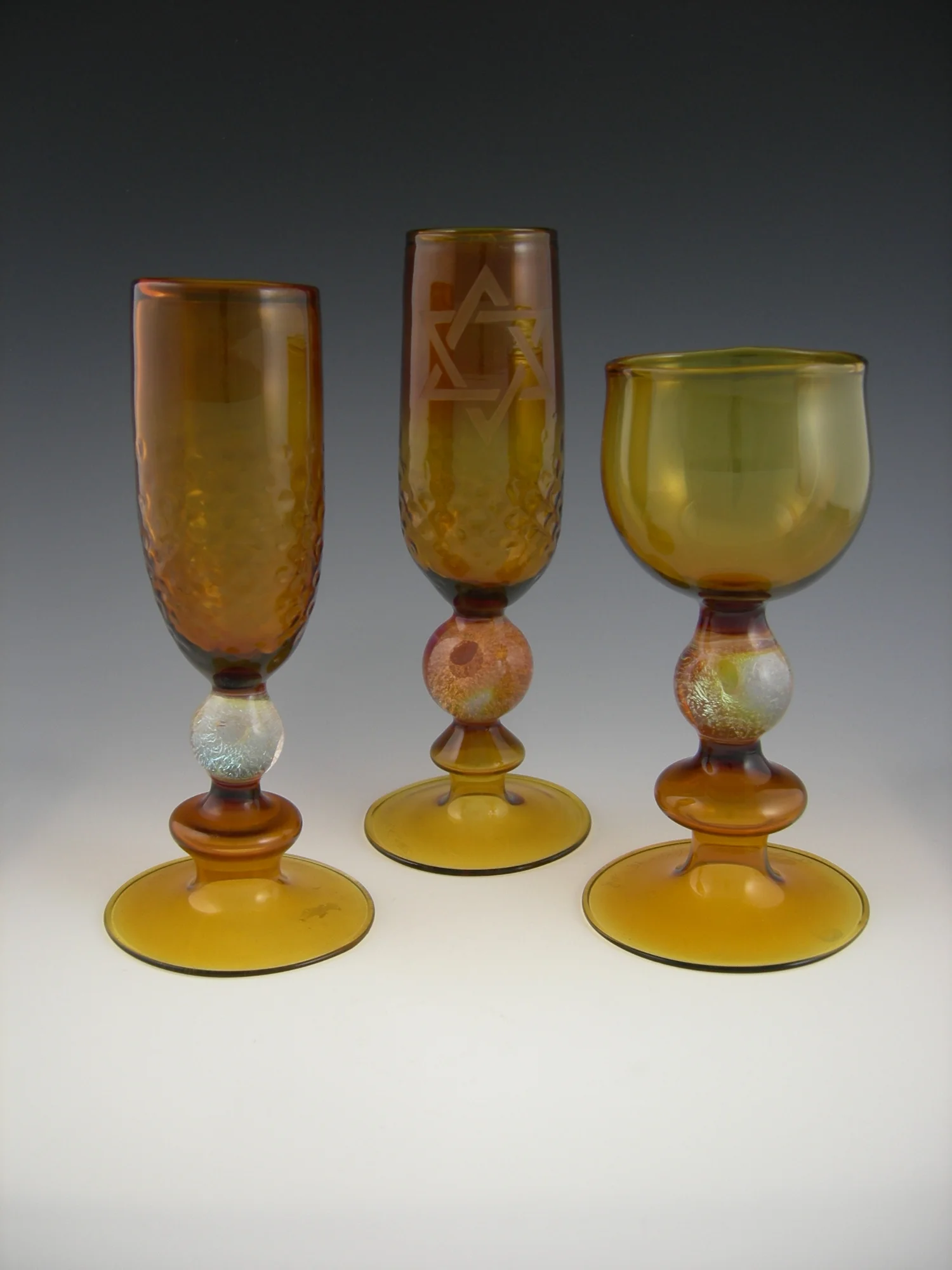 Amber Pyrex Goblets, 2008