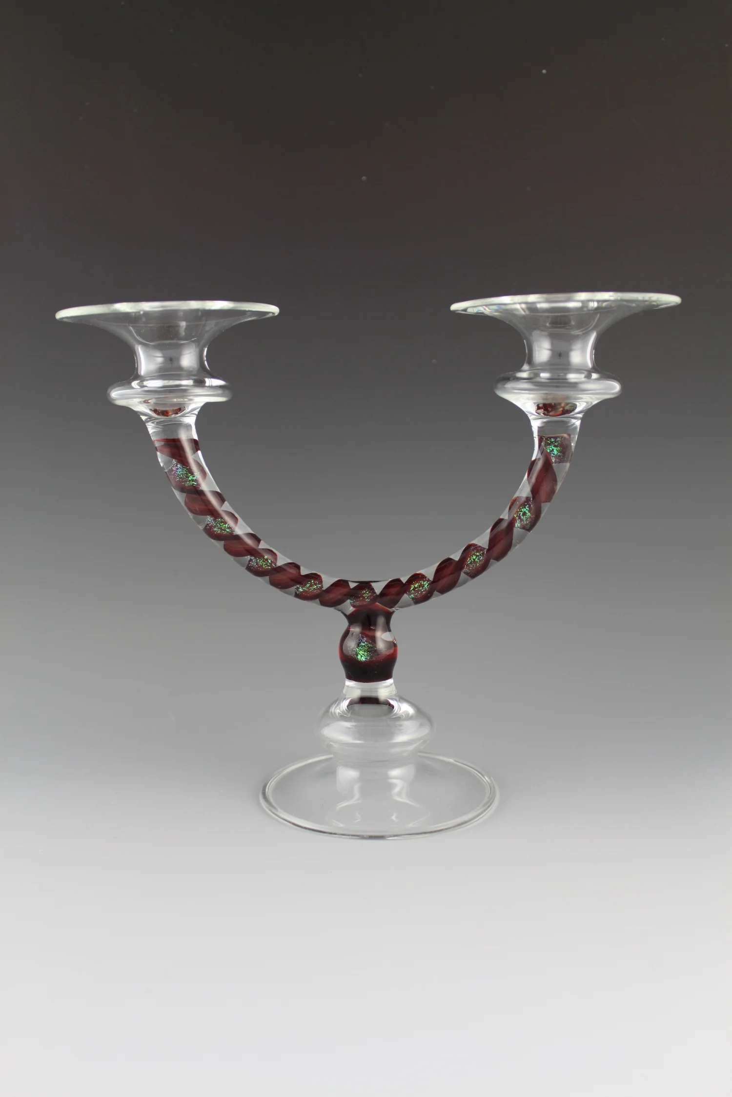 Ruby Red and Dichroic Candelabra, 2005
