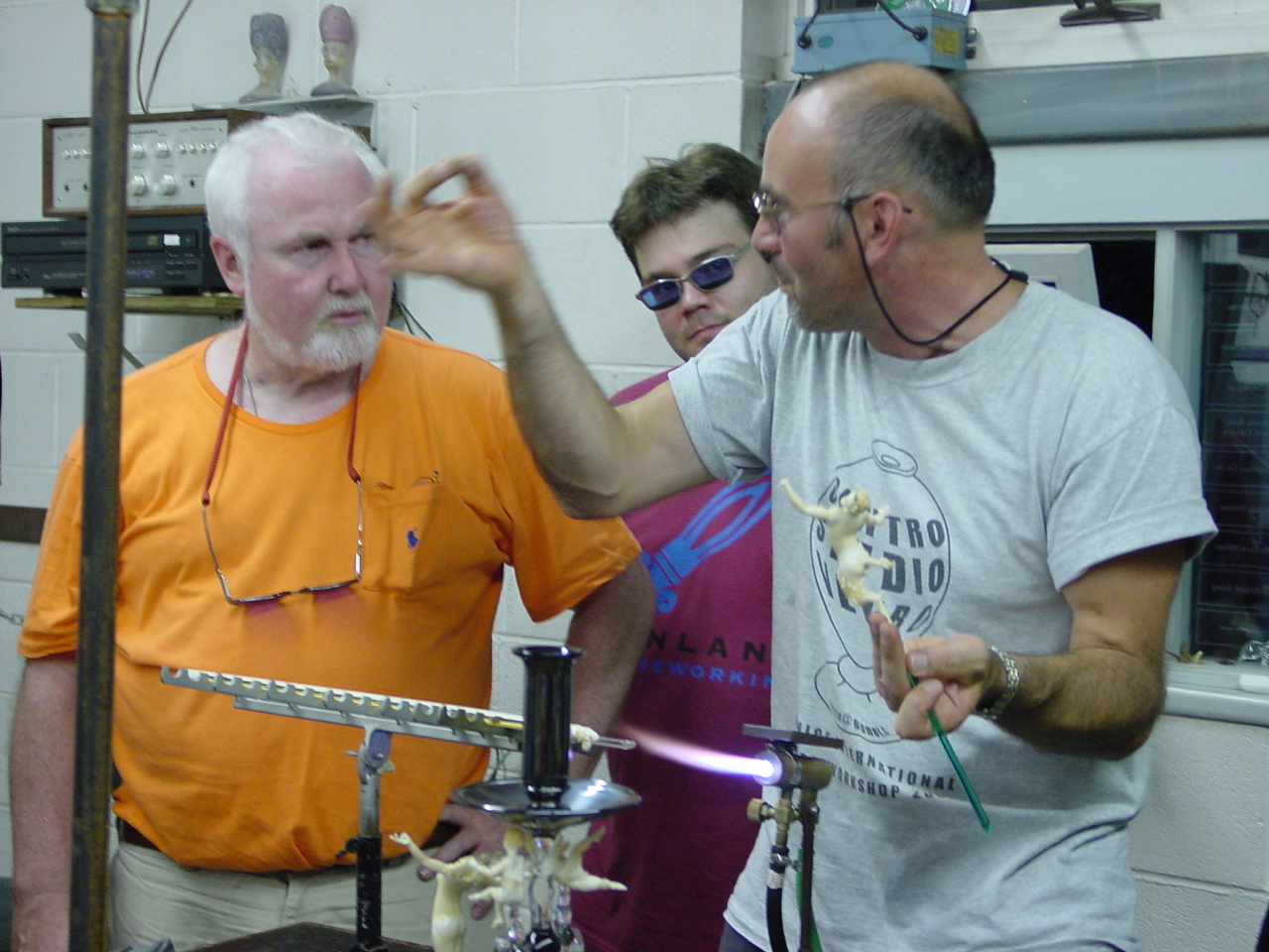 Paul Stankard and Lucio Bubacco, Penland workshop, August 5, 2003