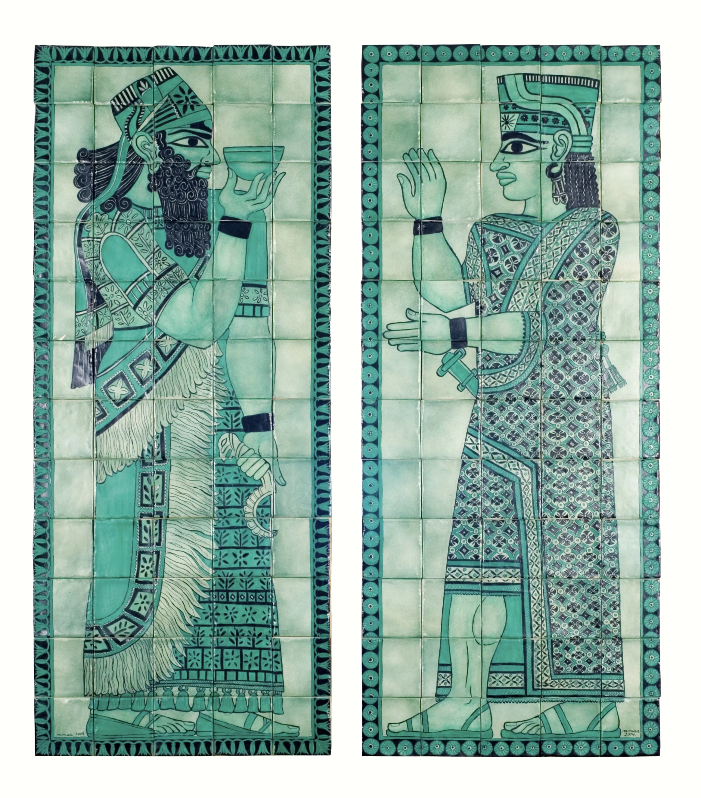 Mesopotamian Gods - 47 x 20 in, 120 x 51 cm 