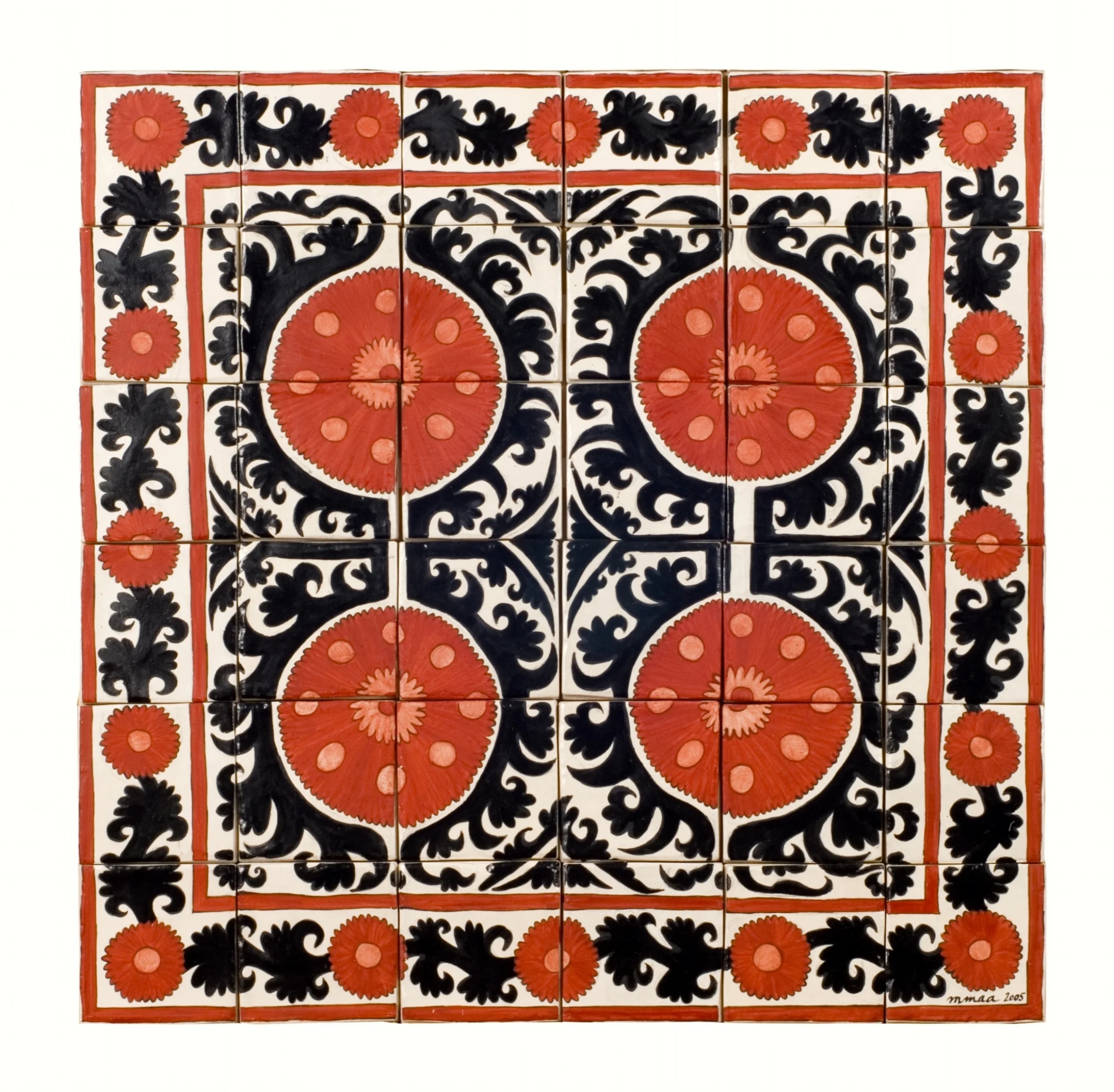 Central Asian Textile Detail - 23.5 x 23.5 in, 60 x 60 cm