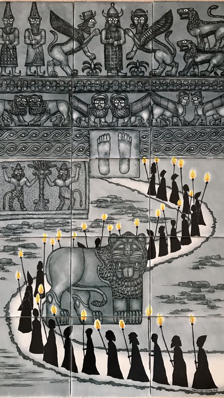   Temple of Ain Dara -  30 x 18 in, 76 x 46 cm 