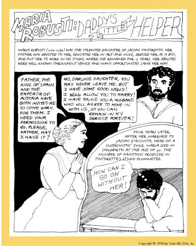 From the Renaissance section of the Bedside Companion: the life of artist Maria Robusti daughter of Venetian painter, Tintoretto, in comic-book form.