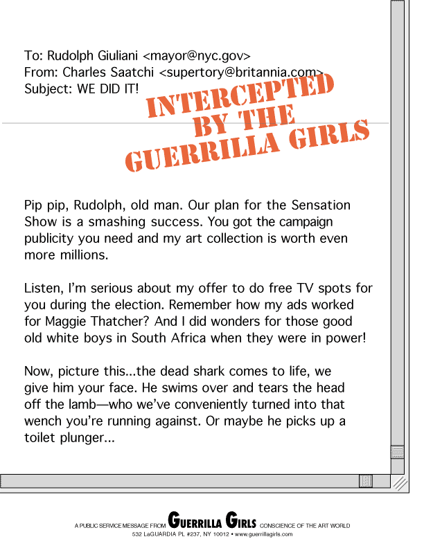 INTERCEPTED BY THE GUERRILLA GIRLS