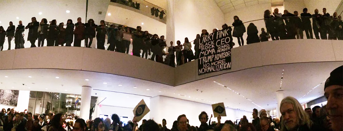 Guerrilla Girls and Occupy Museums Statement and Protest at MoMA, NYC, 2017