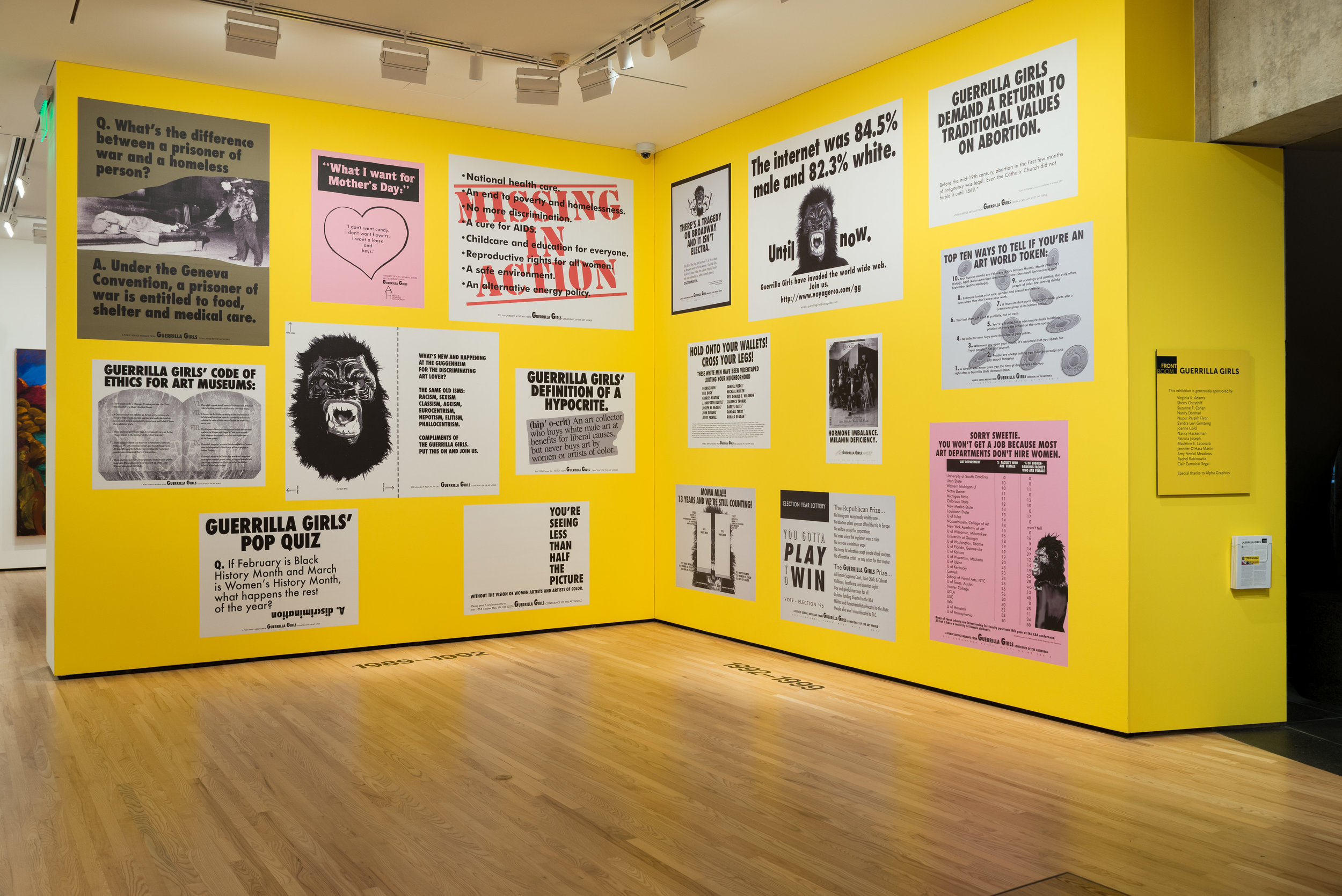 Guerrilla Girls, Baltimore Art Museum, 2016-17