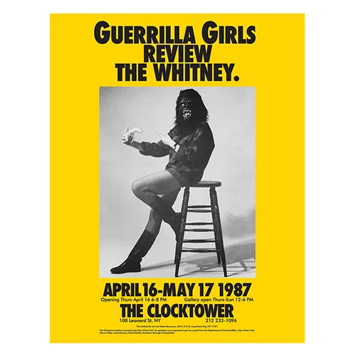 Poster: Guerrilla Girls Review The Whitney, 1987
