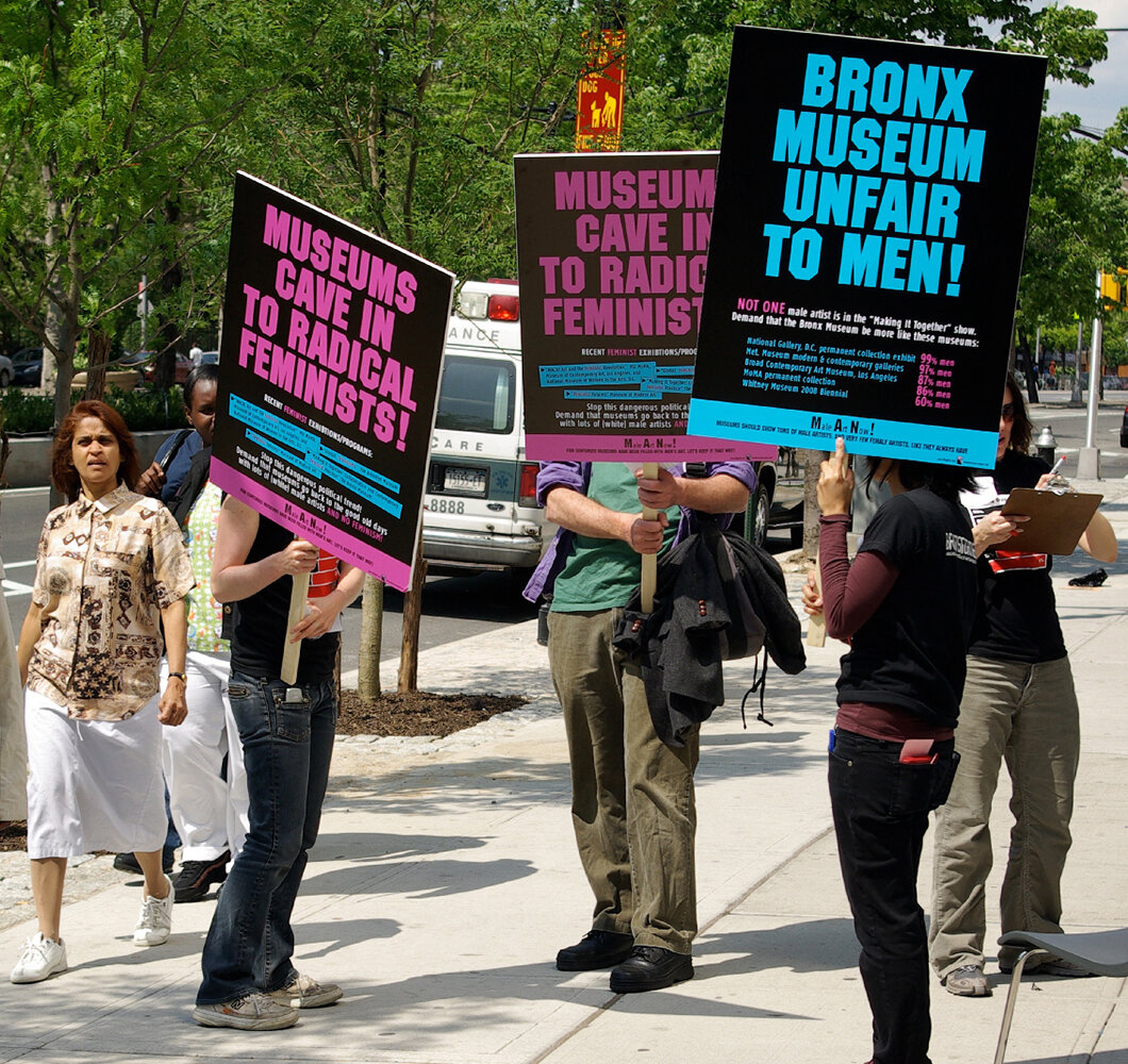 Bronx Museum MAN (Male Art Now) Protest with Brainstormers, 2008