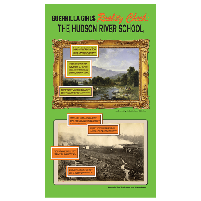 Poster: GUERRILLA GIRLS REALITY CHECK: THE HUDSON RIVER SCHOOL, 2023