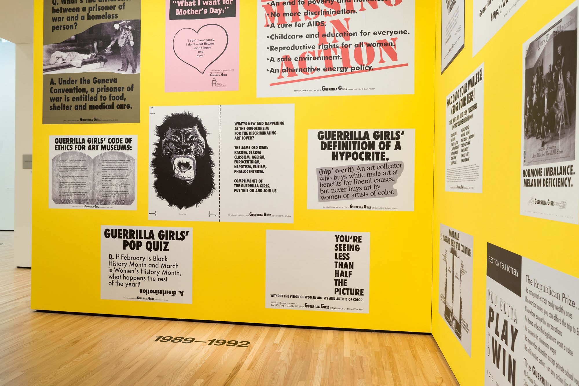 GUERRILLA GIRLS, Baltimore Museum, Maryland. September 25, 2016 – March 12, 2017