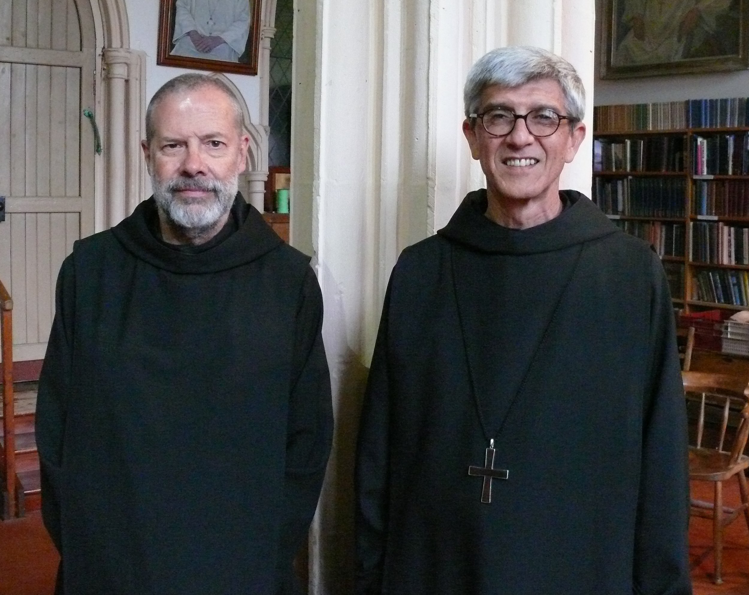 Abbot President of our Subiaco-Cassinese Benedictine Congregation, Abbot Guillermo Arboleda, and Dom Christian Leisy, a monk of Christ-in-the-Desert in New Mexico, USA