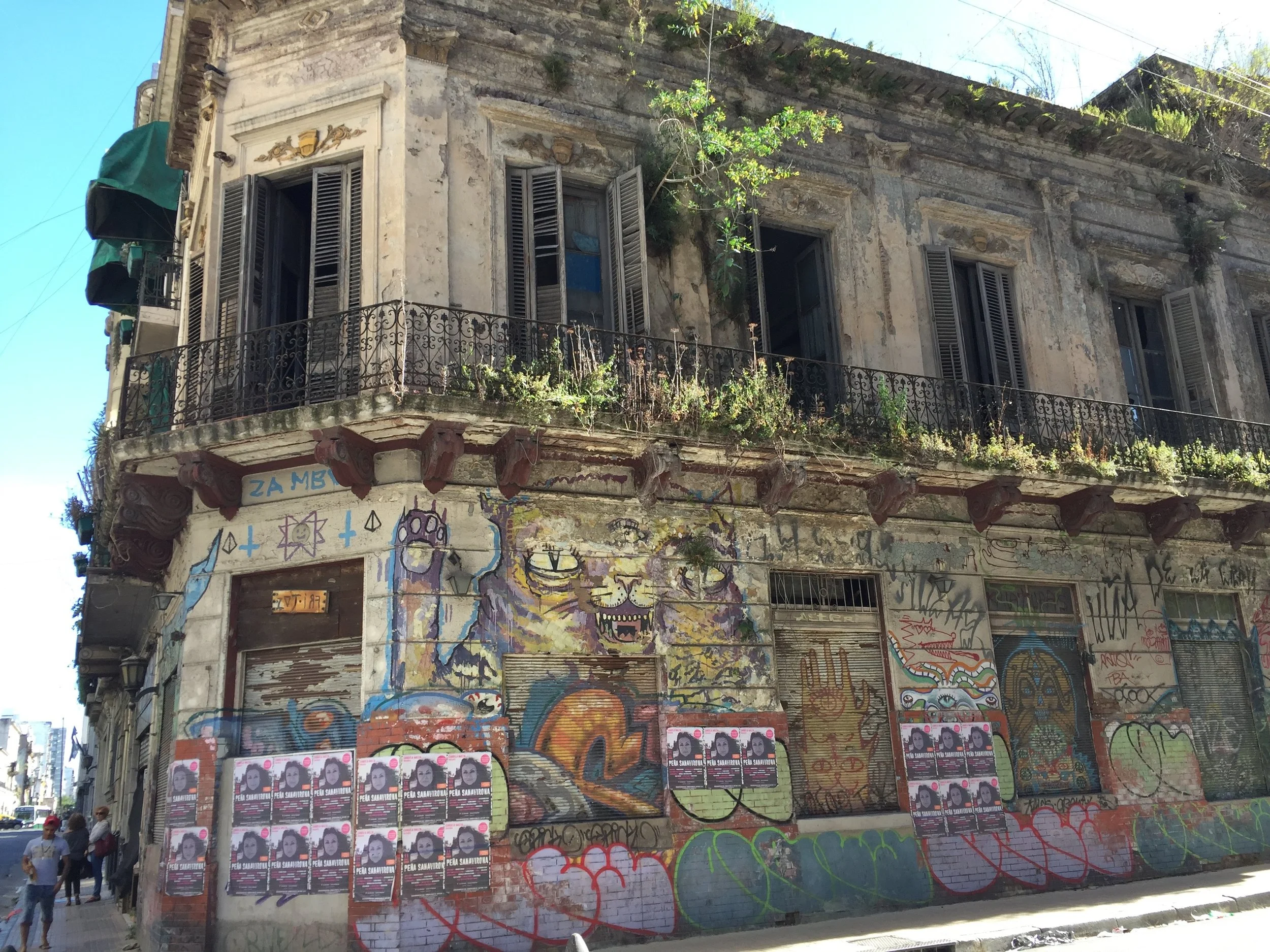 Even covered in graffiti, I love the bones of this old building so much.