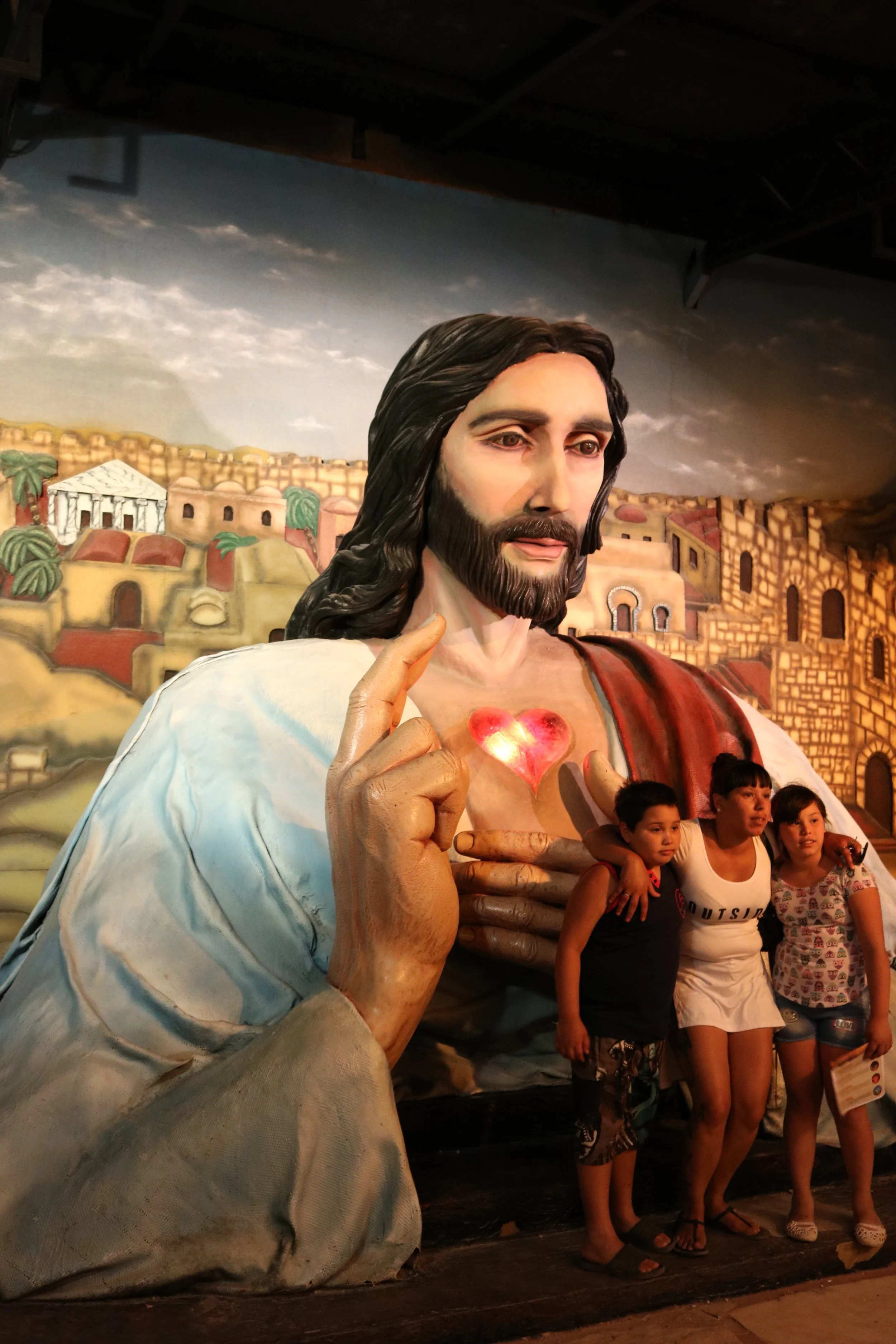 Tierra Santa's most incredible photo op....Giant Jesus. 