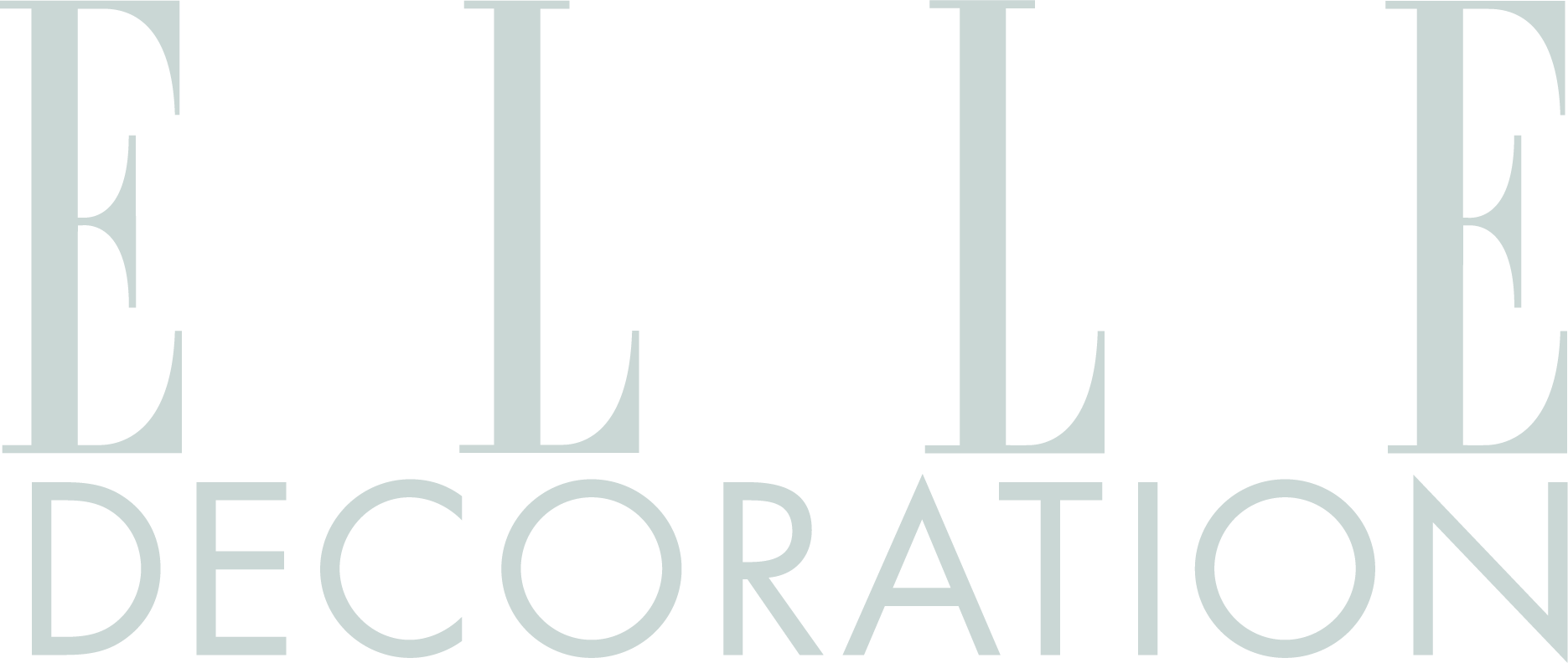 Text logo reading 'ELLE DECORATION' in large, elegant font with a light gray background.