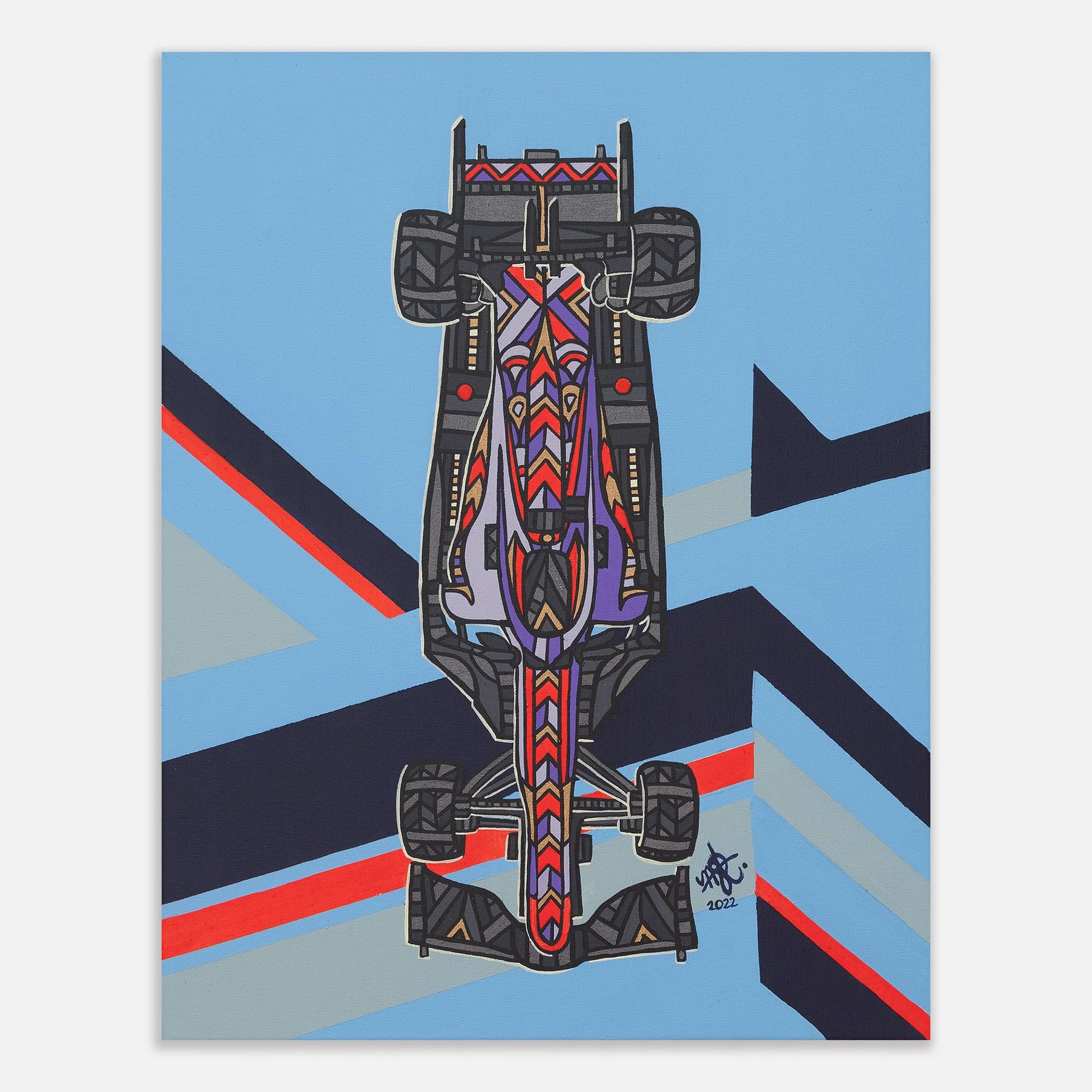 Crossing Lines - Red