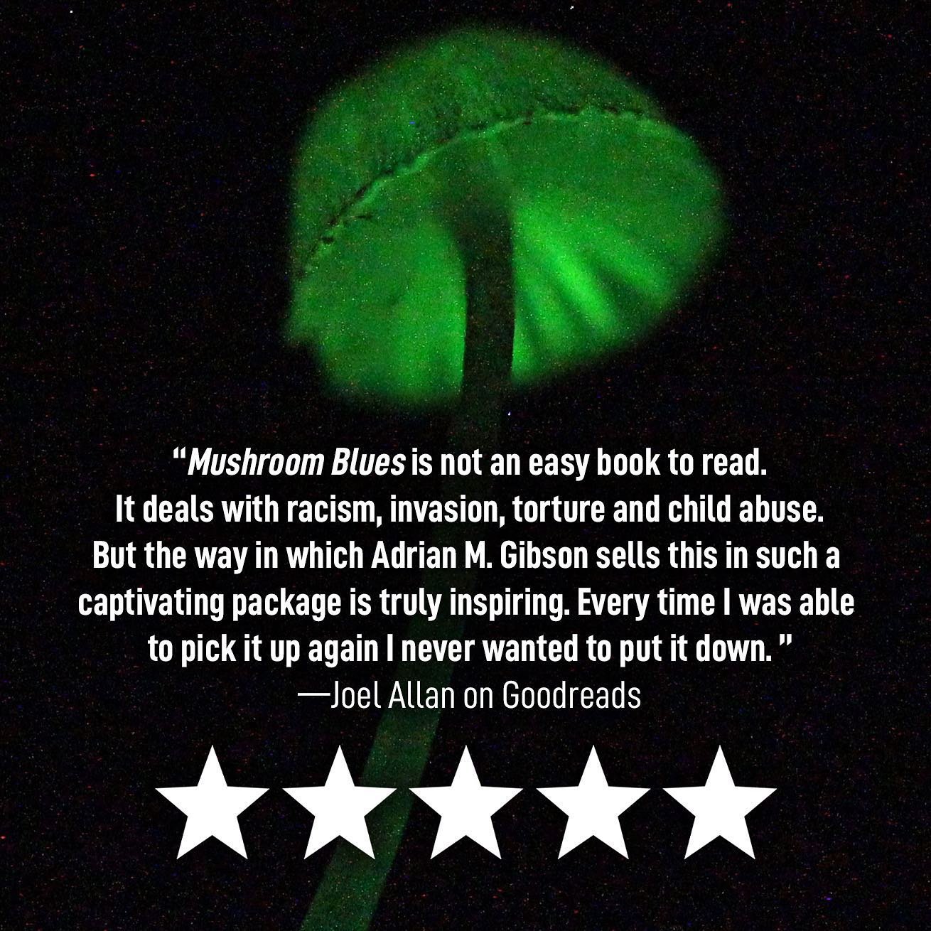 Reader Joel Allan with this amazing 5-star review of #MushroomBlues. It makes me so happy when people connect with the book on this level. Thank you 🍄

BUY IT TODAY in paperback/hardcover/eBook on Amazon or read it FREE on Kindle Unlimited.
&bull;
&