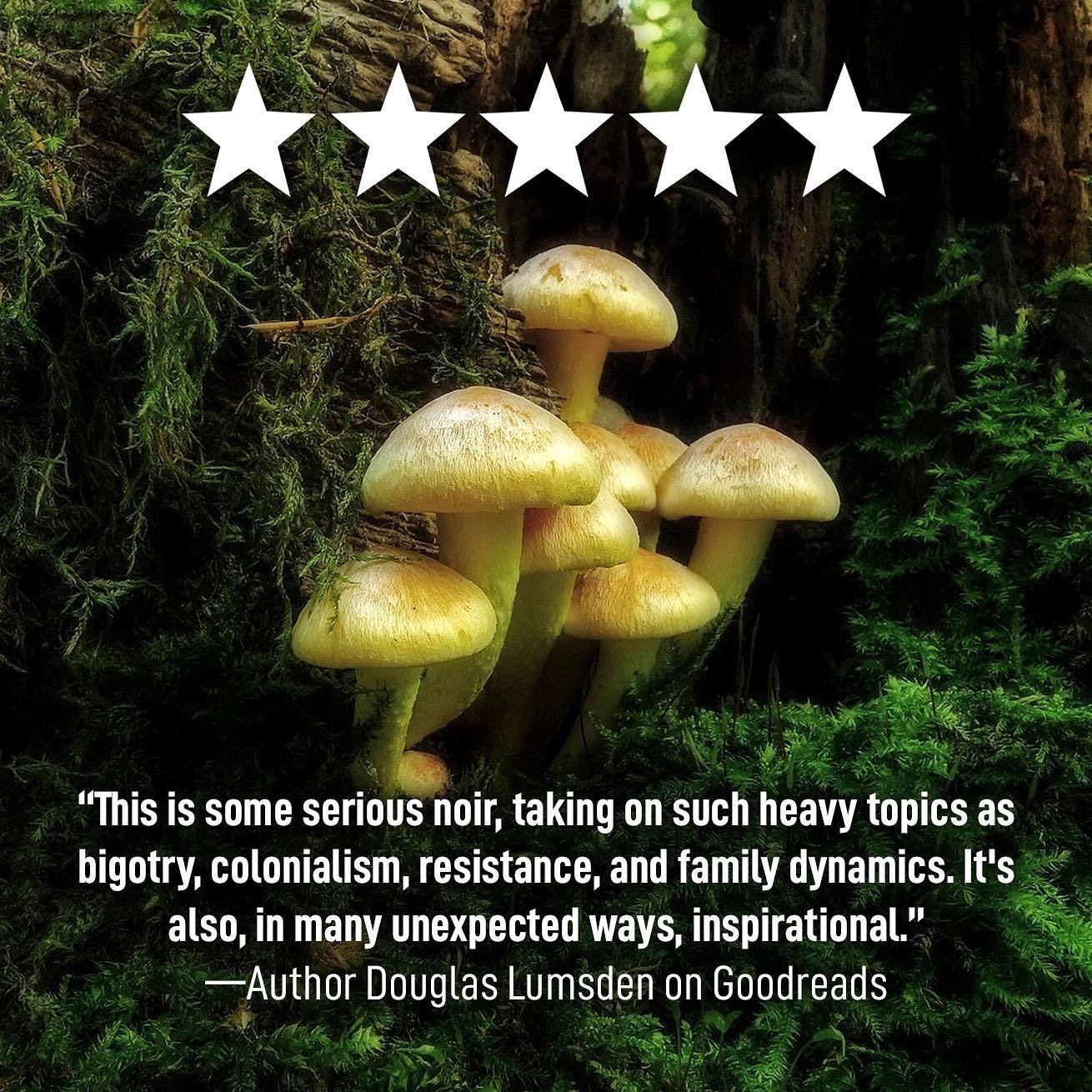When a fellow SFF noir author drops this 5⭐️ review of my debut novel, #MushroomBlues. Thank you @douglas_lumsden, for making my moldy detective heart melt.

BUY IT TODAY in paperback/hardcover/eBook on Amazon or read it FREE on Kindle Unlimited.
&bu